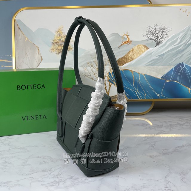 Bottega veneta高端女包 KF009 寶緹嘉爆款ARCO編織款荔枝紋松石綠手提包 BV經典款ARCO蝙蝠包  gxz1221
